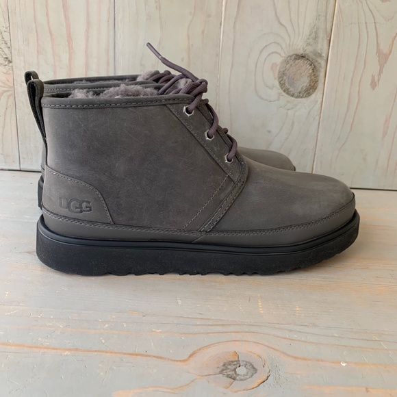 UGG NEUMEL WEATHER 2 DARK GRAY MENS CHUKKA BOOTS WATERPROOF - Picture 4 of 9